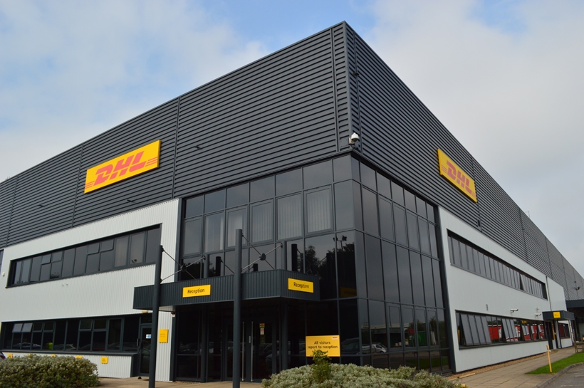 DHL façade finish after refurbishment