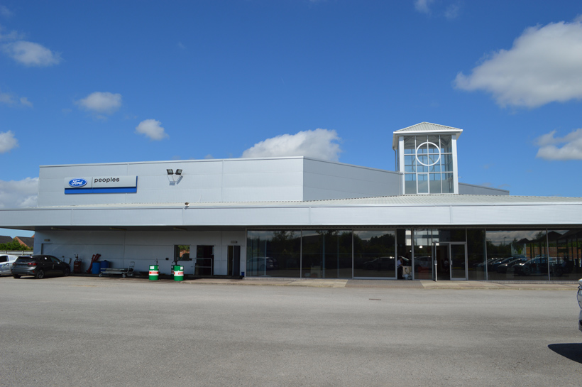 Peoples Ford, Prescot 6 Ford Prescot After Cladding Painting