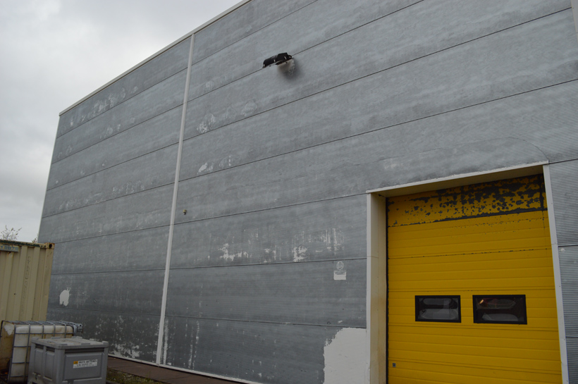 Peoples Ford, Prescot 16 Ford Prescot Cladding Coating Before