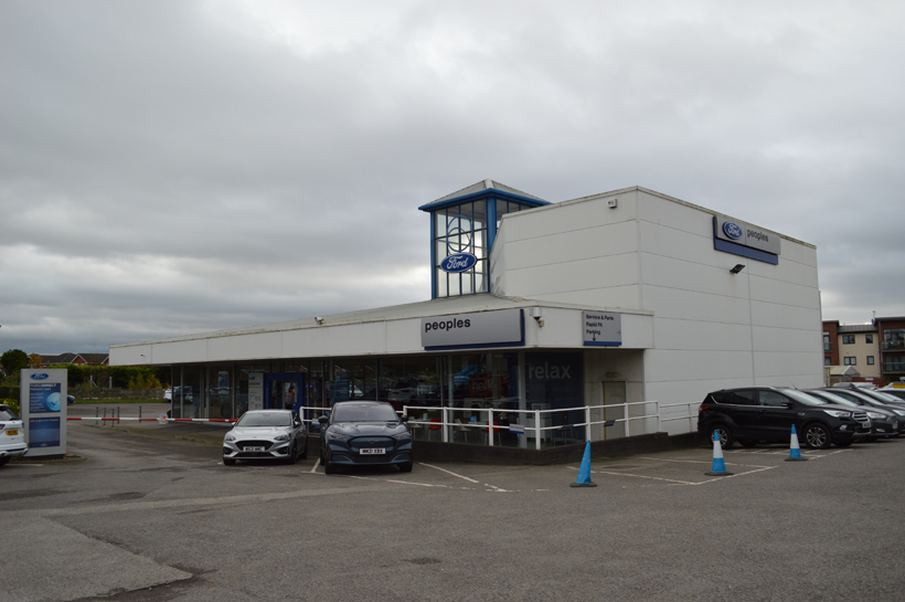 Peoples Ford, Prescot 21 Ford Prescot Cladding Coating Project before