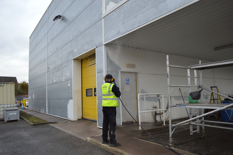 Peoples Ford, Prescot 24 Ford Prescot During Cladding Coating