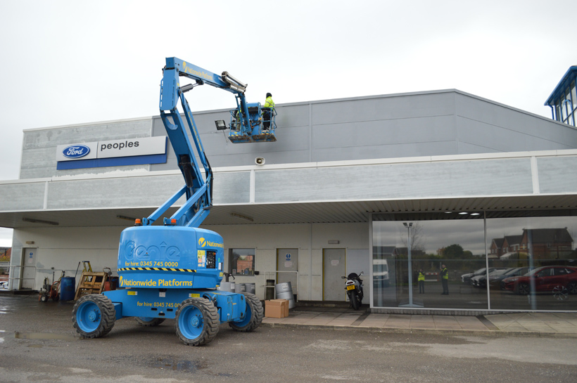 Peoples Ford, Prescot 25 Ford Prescot During onsite Cladding Coating