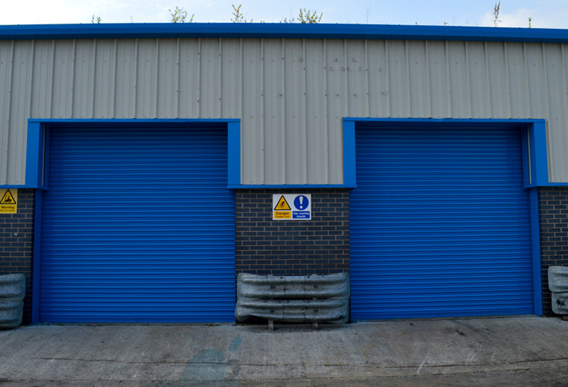 Jofson Ltd, Trafford Park, Manchester 6 Jofson Roller Doors After On-site Spraying