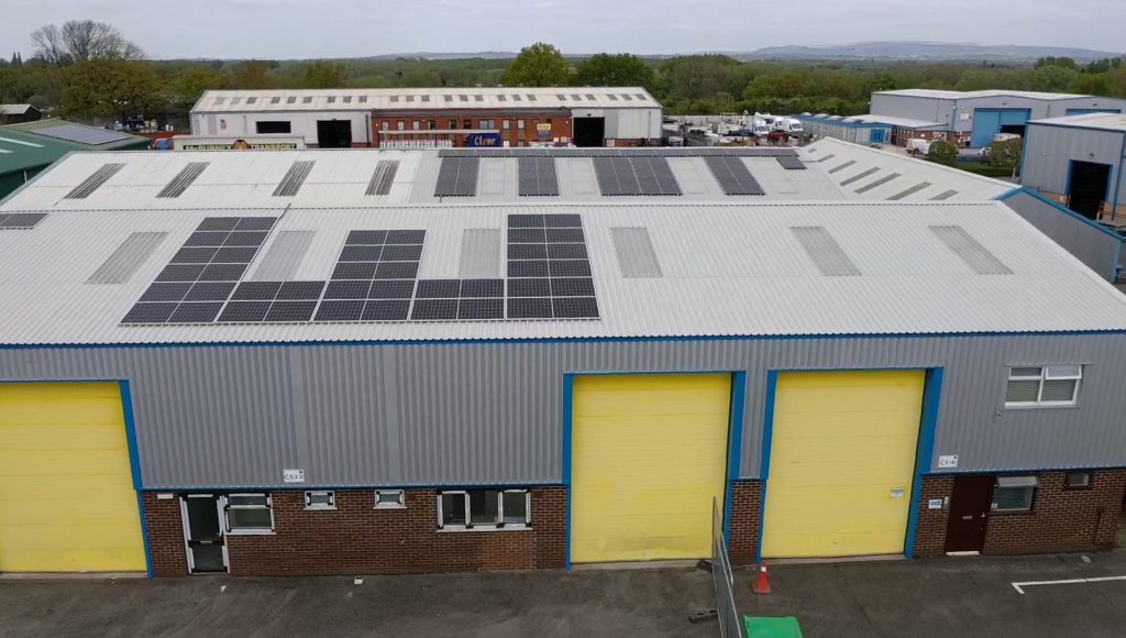 Preparation For Solar 1 Solar panels on industrial unit roof